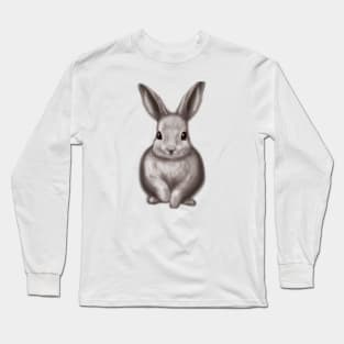 Cute Rabbit Drawing Long Sleeve T-Shirt